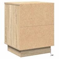 Нощен шкаф 2 pcs Сонома дъб 39 x 34,5 x 50 см Инженерно дърво