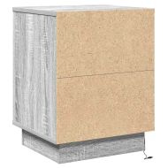 Нощен шкаф 2 pcs Сив 39 x 34,5 x 50 см Инженерно дърво