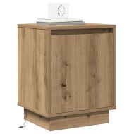 Нощен шкаф 2 pcs Дъб 39 x 34,5 x 50 см Инженерно дърво