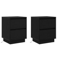Нощен шкаф 2 pcs Черния дъб 39 x 34,5 x 50 см Инженерно дърво