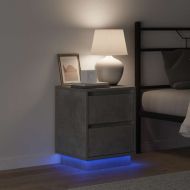 Нощен шкаф с чекмедже 2 pcs Циментено сиво 39 x 34,5 x 50 см