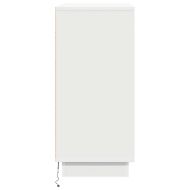 LED конзолна маса с рафт Бяло 71 x 34,5 x 75 см Инженерно дърво