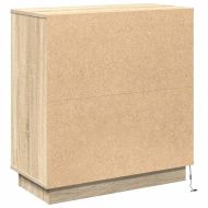 LED конзолна маса Сонома дъб 71 x 34,5 x 75 см Инженерно дърво