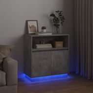 LED конзолна маса Бетонно сиво 71 x 34,5 x 75 см