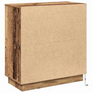 LED конзолна маса Старо дърво 71 x 34,5 x 75 см Инженерно дърво