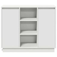 LED конзолна маса Бяло 90 х 32 х 75 см Инженерно дърво