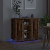 LED конзолна маса Старо дърво 90 х 32 х 75 см