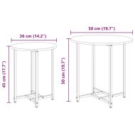 Комплект помощни маси 2 pcs Ръчно изработен дъб и черно