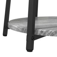 Комплект помощни маси с рафт 2 pcs Сив Сономски дъб и черно