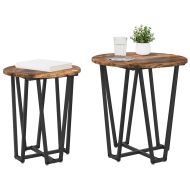 Комплект помощни маси 2 pcs Димящ дъб и черно