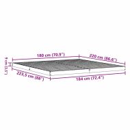 Подматрачно легло Бяло 180 x 220 см Солидно борово дърво