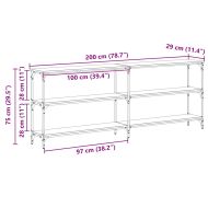 Конзолна маса Старо дърво 200 x 29 x 75 cm