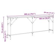 Конзолна маса Черен дъб 200 x 29 x 75 cm