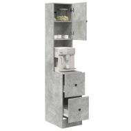 Кухненски шкаф с чекмедже Сив 35 x 50 x 180 см Инженерно дърво