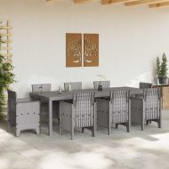 Градинска маса Светлосиво 250 x 100 x 73 см полиратан