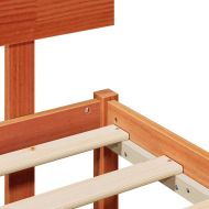 Рамка за легло с таблото Кафяво с восъчно покритие 150 x 200 cm