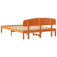 Рамка за легло с таблото Кафяво с восъчно покритие 140 x 200 cm