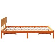 Рамка за легло с таблото Кафяво с восъчно покритие 140 x 190 cm