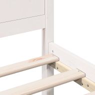 Рамка за легло Бяло 80 x 200 cm Масивна борова дървесина