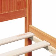 Рамка за легло Кафяво 90 x 200 cm Масивна борова дървесина