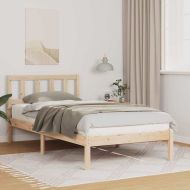 Рамка за легло Кафяво 90 x 190 cm Солидно борово дърво