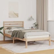 Рамка за легло Кафяво 90 x 190 cm Солидно борово дърво