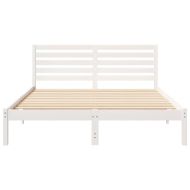 Рамка за легло с таблото Бяло 150 x 200 cm Солидно борово дърво