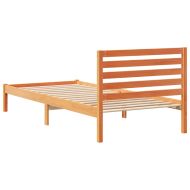 Рамка за легло с таблото Кафяво с восъчно покритие 100 x 210 cm