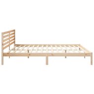 Рамка за легло Кафяво 200 x 210 cm Солидно борово дърво