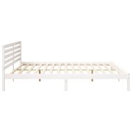 Рамка за легло с таблото Бяло 200 x 210 cm Солидно борово дърво