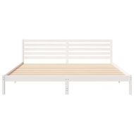 Рамка за легло с таблото Бяло 200 x 210 cm Солидно борово дърво