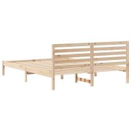 Рамка за легло Кафяво 160 x 220 cm Солидно борово дърво
