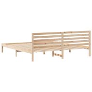 Рамка за легло Кафяво 180 x 220 см Солидно борово дърво