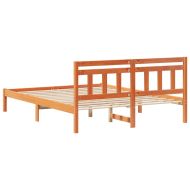 Рамка за легло Кафяво 150 x 200 cm Солидно борово дърво