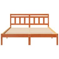 Рамка за легло Кафяво 140 x 200 cm Солидно борово дърво