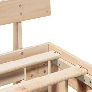 Рамка за легло Естествен 200 x 200 cm Солидно борово дърво