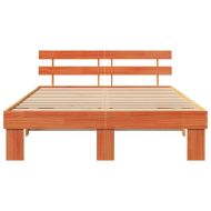Рамка за легло с таблото Кафяво с восъчно покритие 140 x 200 cm