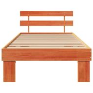 Рамка за легло с таблото Кафяво с восъчно покритие 75 x 190 cm