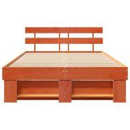Рамка за легло с таблото Кафяво с восъчно покритие 135 x 190 cm