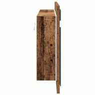 LED Огледало за Съхранение Старо дърво 100 x 12 x 45 см