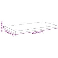 Етажерка Борд 4 pcs Черен 40 x 20 x 1,5 cm Инженерно дърво