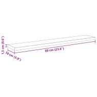 Етажерка Борд 4 pcs Черен 60 x 10 x 1,5 cm Инженерно дърво