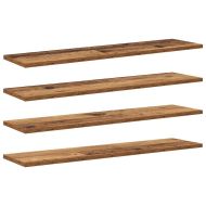 Етажерка Борд 4 pcs Кафяво 80 x 20 x 1,5 cm Инженерно дърво