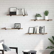 Етажерка Борд 4 pcs Кафяво 80 x 20 x 1,5 cm Инженерно дърво