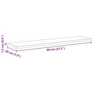 Етажерка Борд 4 pcs Кафяво 80 x 20 x 1,5 cm Инженерно дърво