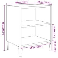 Нощен шкаф 2 pcs Дъб 40 x 30 x 50 cm Инженерно дърво