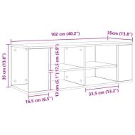 Комплект ТВ шкаф Черния дъб 102 x 35 x 35 cm Инженерно дърво