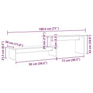 Комплект ТВ шкаф Старо дърво 180 x 30 x 43 см Инженерно дърво