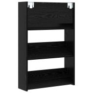 Шкаф за обувки 2 pcs Черния дъб 60 x 18 x 90 см Инженерно дърво