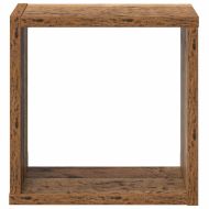 Стени за рафтове с рафт Старо дърво Инженерно дърво